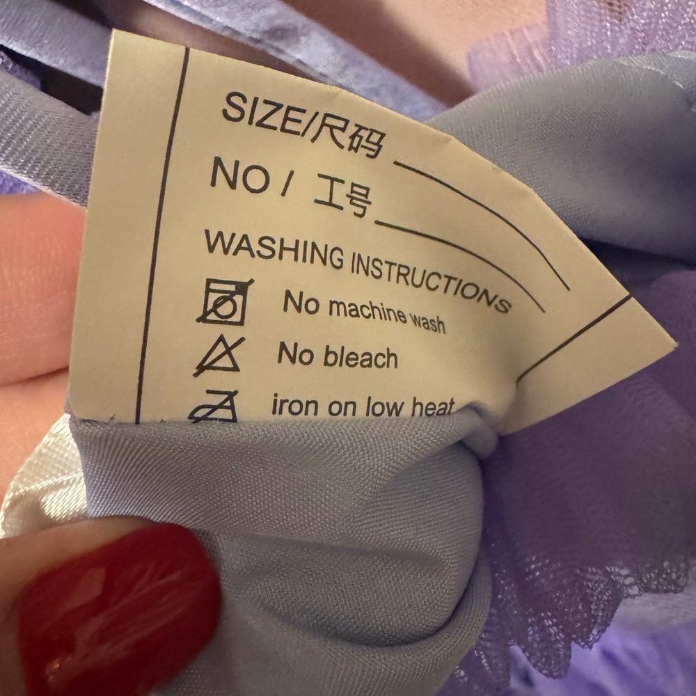 NWOT Lavender Tiered Tulle Prom Dress - Picture 9 of 9